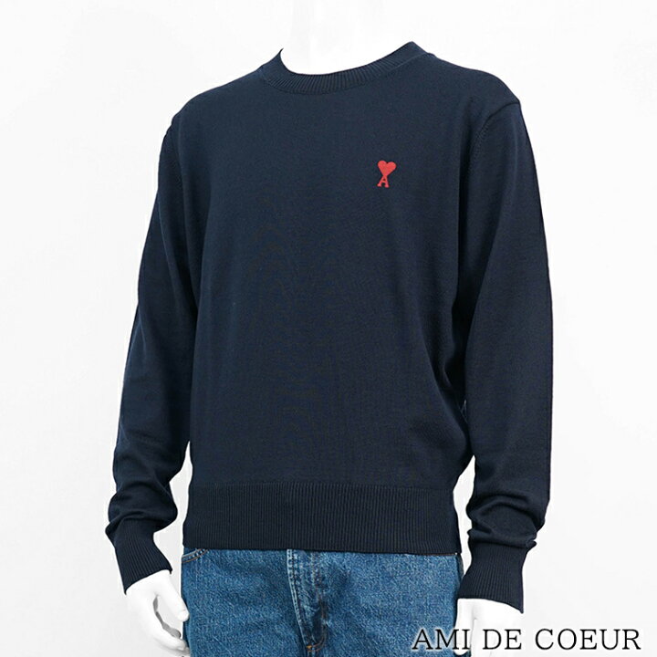 楽天市場】アミ AMI メンズ ニット AMI DE COEUR BFHKS111 KN0025 BLEU 