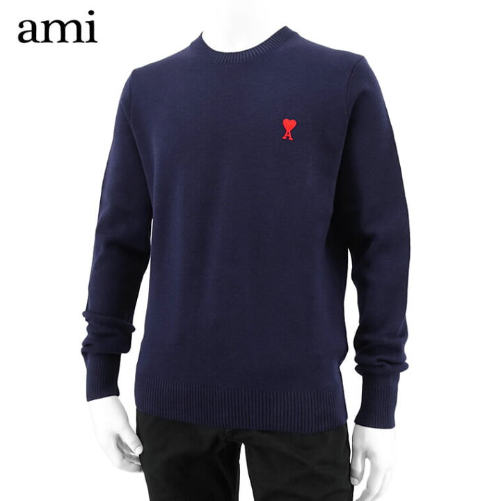 楽天市場】アミパリス AMI Paris メンズ ニット HKS001 001 BLEU 