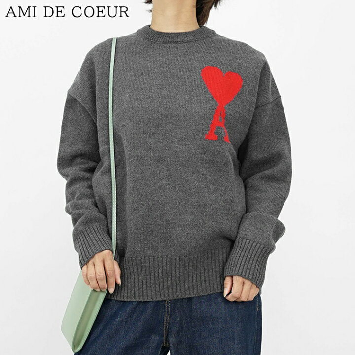 アミパリス AMI Paris アミ ドゥ クール クルーネック 長袖ジャンパー 