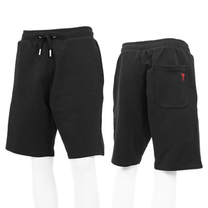 AMI PARIS アミパリススウェット ショートパンツ ブラック XL