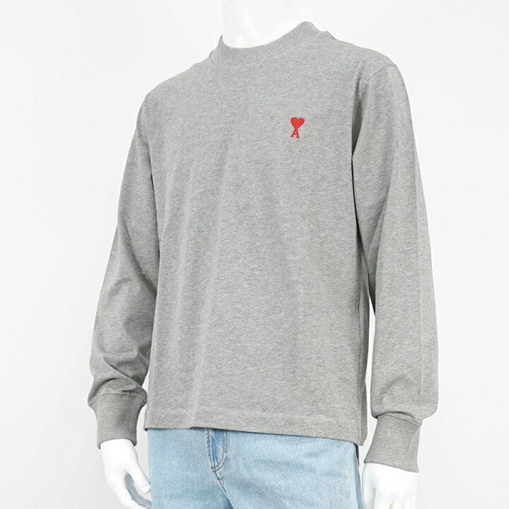 楽天市場】アミ AMI メンズ 長袖Tシャツ UTS200 701 GRIS CHINE グレー 