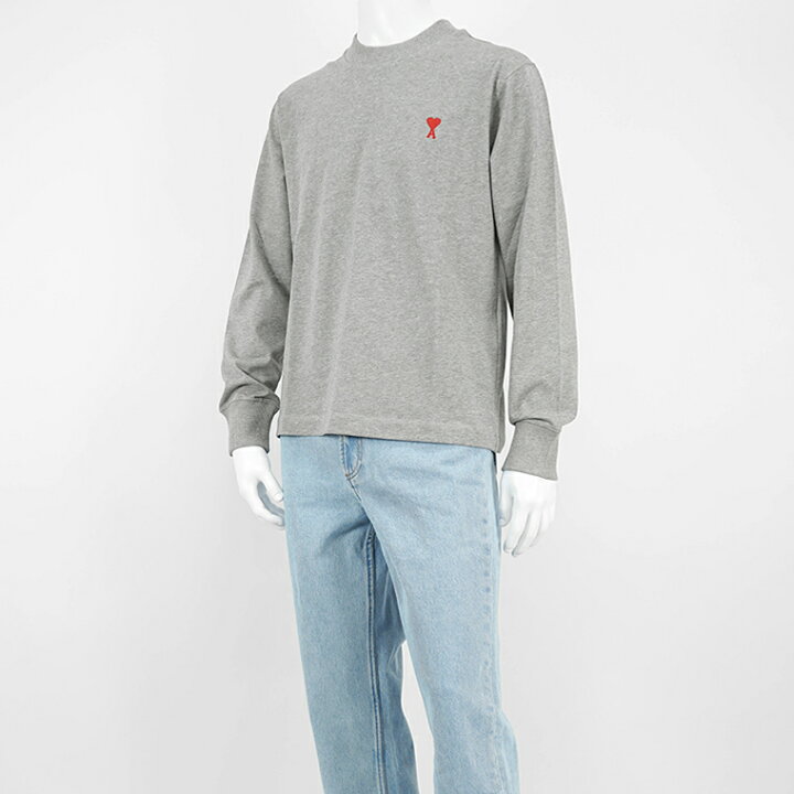 楽天市場】アミ AMI メンズ 長袖Tシャツ UTS200 701 GRIS CHINE グレー  