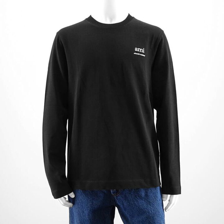 楽天市場】アミ AMI メンズ 長袖Tシャツ UTS224 726 NOIR ブラック 001 