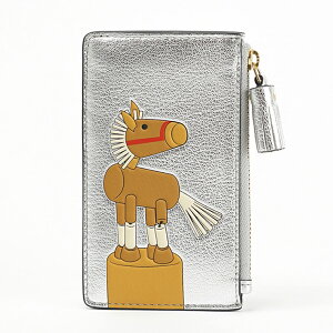 �A�j���n�C���h�}�[�` ANYA HINDMARCH ���f�B�[�X �t���O�����g�P�[�X ZIP CARD CASE HORSE 204750 �V���o�[ SILVER �W�b�v �J�[�h �P�[�X �z�[�X �n �J�[�h�P�[�X �J�[�h���� �R�C���P�[�X ���K���� ���z 