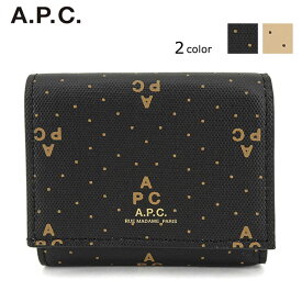 【12/10限定！ポイント5倍】 アーペーセー A.P.C. レディース 3つ折り財布 COGFA F63453 BEIGE ベージュ BAA NOIR ブラック LZZ LOIS スモールコンパクトウォレット APC 小物 折財布 ミニ財布 フラップ かぶせ 総柄 プレゼント 誕生日 バレンタイン クリスマス 母の日