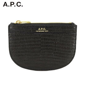 アーペーセー A.P.C. レディース コイン＆カードケース PXBMR F63439 NOIR ブラック LZZ DEMI LUNE ニューコインケース APC 小物 総柄 財布 小銭入れ コインケース カード入れ プレゼント 誕生日 クリスマス