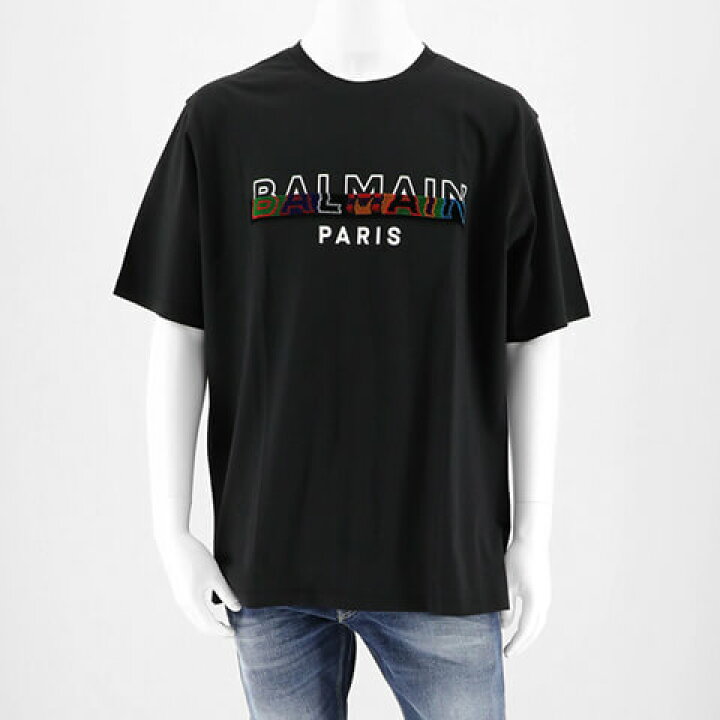楽天市場】バルマン BALMAIN メンズ Tシャツ XH1EG000 BB26 NOIR 