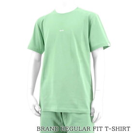 ボーラー BALR. メンズ Tシャツ BRAND REGULAR FIT T SHIRT B1112 1226 グリーン QUIET GREEN ブランド レギュラー フィット Tシャツ 半袖 クルーネック ラバーロゴ ワンポイント セットアップ可能 B1431 1062 【2024春夏新作】