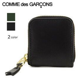 コムデギャルソン COMME des GARCONS ユニセックス コインケース ARECALF SA4100 ボトルグリーン BOTTLE GREEN ブラック BLACK ウォレット サイフ 小銭入れ ラウンドファスナー 小物 プレゼント 誕生日 男女兼用 メンズ レディース