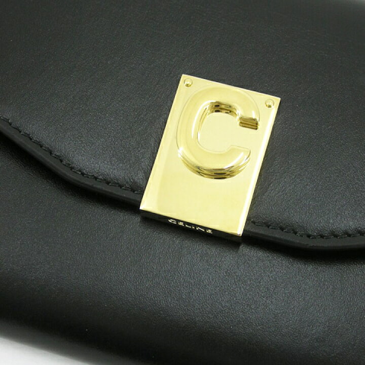 Celine Ladies Black Leather Wallet With Chain Strap 10B903BQ8.38NO