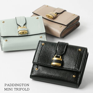 �N���G Chloe ���f�B�[�X 3�܂���z PADDINGTON MINI TRIFOLD CH26SP914O37 BLACK �u���b�N 001 AQUA GREY 344 EARTHY PINK 6I4 �p�f�B���g�� �~�j �g���t�H�[���h �E�H���b�g �܍��z �~�j���z �T�C�t ���� �싞�� �p