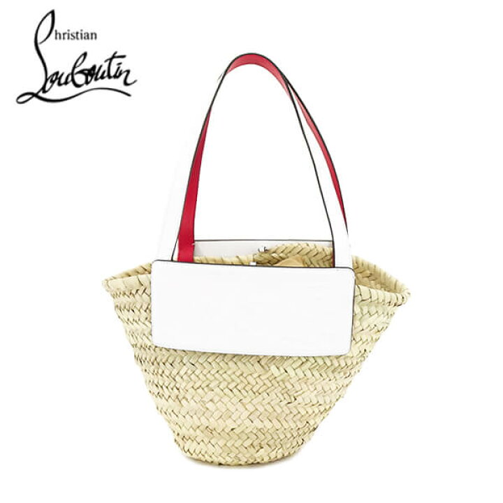持ち手ちぎれChristian Louboutin トートバッグ白