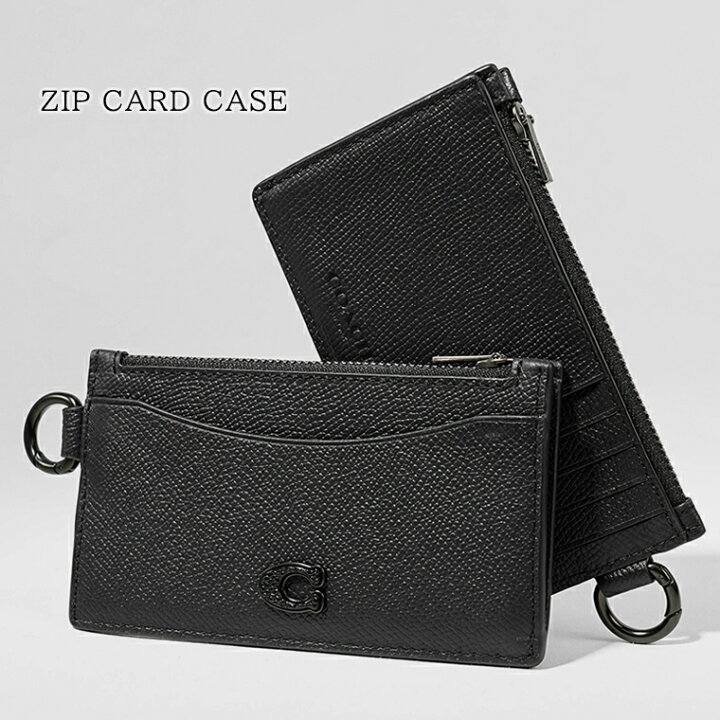楽天市場】コーチ COACH メンズ カードケース ZIP CARD CASE CJ879 BLK 