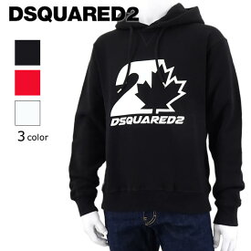 【4/20限定！2人に1人が当選★エントリーで最大100％ポイントバック】 ディースクエアード DSQUARED2 メンズ パーカー COOL FIT HOODIE S74GU0728 S25516 ホワイト 100 レッド 312 ブラック 900 プルオーバー 長袖 裏起毛 プリント ロゴ 【プレミアムSTOCK-23AW】