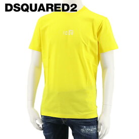 ディースクエアード DSQUARED2 メンズ Tシャツ S79GC0010 S23009 イエロー 171 半袖 クルーネック プリント 【プレミアムSTOCK-23SS】