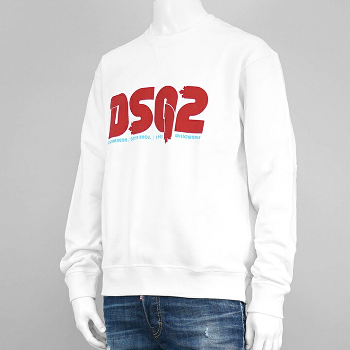 ディースクエアード (Dsquared2) 粘り ロゴトレーナー ホワイト<br 