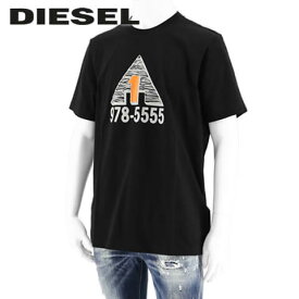 ディーゼル DIESEL メンズ Tシャツ T JUST C8 A03817 0GRAM ブラック 9XX 半袖 クルーネック 【プレミアムSTOCK-22SS】