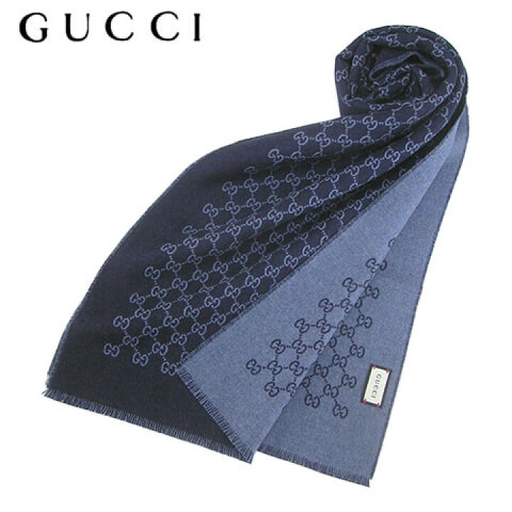 楽天市場】グッチ GUCCI メンズ マフラー 391246 4G200 ネイビー系  