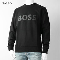 ヒューゴボス HUGO BOSS メンズ スウェットシャツ SALBO サルボ 50555516 ブラック 001 トレーナー クル…