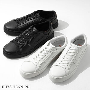 �q���[�S�{�X HUGO BOSS �����Y �X�j�[�J�[ RHYS TENN PU 50562636 WHITE �z���C�g 100 BLACK �u���b�N 005 ���S�f�B�e�[�� �X�j�[�J�[ �V���[�Y �C ���[�J�b�g ���[�X�A�b�v �v���[���g �a���� �N���X�}�X 