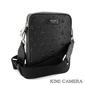 ジミーチュウ JIMMY CHOO メンズ ショルダーバッグ KIMI CAMERA EMG ブラック BLACK キミ カメラ バッグ スターエンボス ロゴ クロスボディ 小物 プレゼント 誕生日 パーティー バレンタイン クリスマス 父の日 【2024春夏新作】