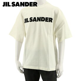 ジルサンダー JIL SANDER メンズ Tシャツ J21GC0001 J45148 PORCELAIN アイボリー 102 半袖 クルーネック プリント ロゴ オーバーサイズ ビッグシルエット NATURAL 【2024春夏新作】