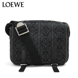 ロエベ LOEWE メンズ ショルダーバッグ MILITARY MESSENGER ANAGRAM XS B553A72X16 ANTHRACITE BLACK 1268 アンスラサイト ブラック ミリタリー メッセンジャーバッグ XS 総柄 バッグ 小物 プレゼント 誕生日 クリスマス 【2021-22秋冬】