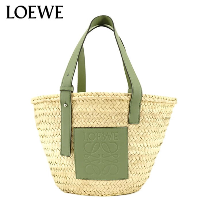 LOEWE 荒め カゴバッグ ローズマリー ミディアム