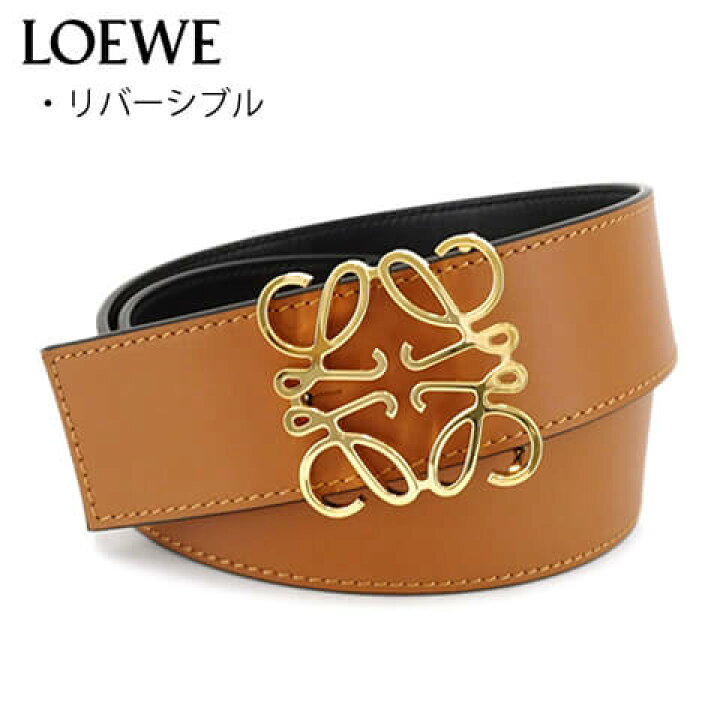 楽天市場】ロエベ LOEWE メンズ ベルト 51501010 TAN BLACK GOLD 