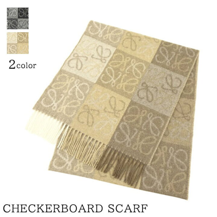 楽天市場】ロエベ LOEWE レディース マフラー CHECKERBOARD SCARF  
