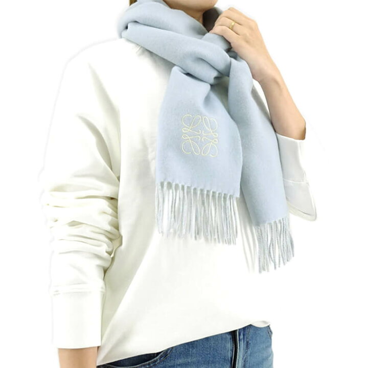 楽天市場】ロエベ LOEWE レディース マフラー F810250X01 LIGHT BLUE  