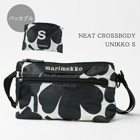 マリメッコ marimekko レディース メンズ ショルダーバッグ NEAT CROSSBODY UNIKKO S 095250 ダークグレー オフホワイト 919 ニート クロスボディ ウニッコ S バッグ 総柄 花柄 小物 プレゼント 誕生日 クリスマス 母の日 父の日 【2026春夏新作】