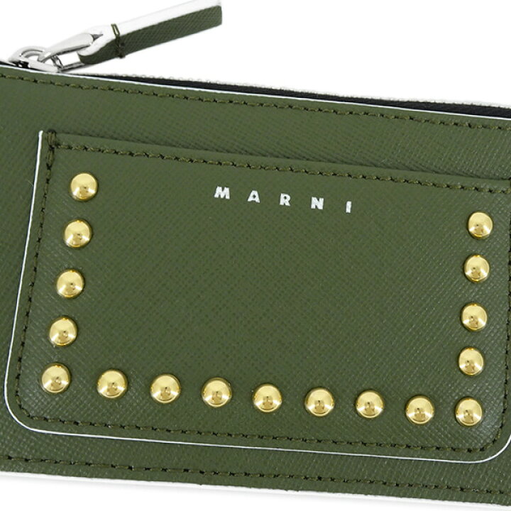 MARNI マルニ フラグメントケース PFMO0025LP カーキ レザー  