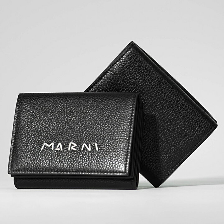楽天市場】マルニ MARNI メンズ 3つ折り財布 PFMI0097U0 P6533 BLACK 