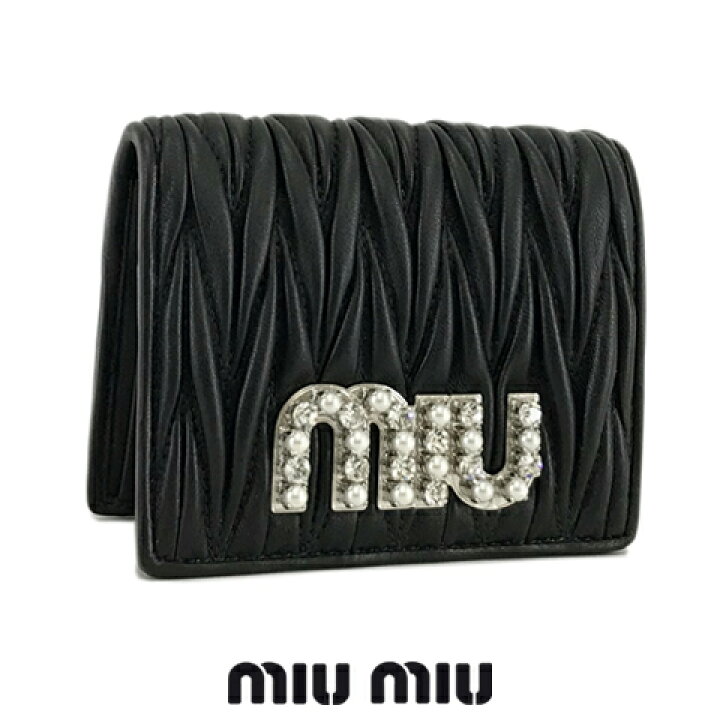 楽天市場】ミュウミュウ MIU MIU レディース 2つ折り財布 ミニ財布 