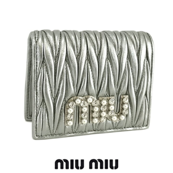 楽天市場】ミュウミュウ MIU MIU レディース 2つ折り財布 ミニ財布 
