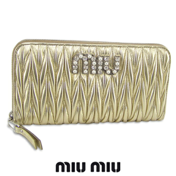 楽天市場】ミュウミュウ MIU MIU レディース 長財布 サイフ MATELASSE 
