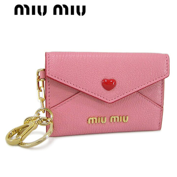 楽天市場】ミュウミュウ MIU MIU レディース カードケース＆キーリング 