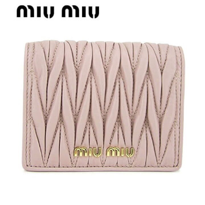 楽天市場 22春夏新作 ミュウミュウ Miu Miu レディース 2つ折り財布 サイフ Matelasse 5mv4 N Opale F0d91 Miumiu Matelasse マトラッセ マテラッセ ウォレット ミニ財布 小物 プレゼント 誕生日 パーティー バレンタイン クリスマス ワールドクラブ 19