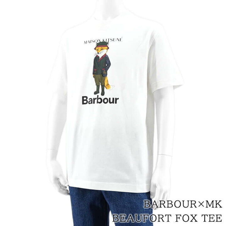 楽天市場】メゾンキツネ MAISON KITSUNE メンズ Tシャツ BARBOUR×MK 