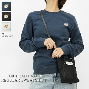 ���]���L�c�l MAISON KITSUNE ���f�B�[�X �X�E�F�b�g�V���c W00302 KM0001 INK BLUE �l�C�r�[ P476 BLACK �u���b�N P199 LIGHT GREY MELANGE �O���[ H120 �t�H�b�N�X�w�b�h �p�b�` �N���[�l�b�N �g���[�i�[ ���� �h