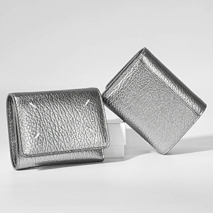Maison Margiela 4ステッチウォレット メタルグレー みじか 三つ折り