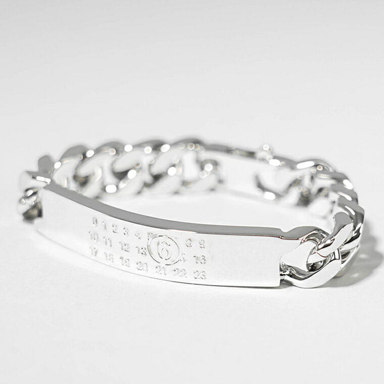 【6/25限定！ポイント6倍】 エムエムシックス メゾンマルジェラ MM6 Maison Margiela メンズ レディース ブレスレット CHAIN BRACELET SM6UY0049 SV0235 シルバー 951 チェーン ブレスレット アクセサリー ナンバリング 小物 誕生日 【2025春夏新作】