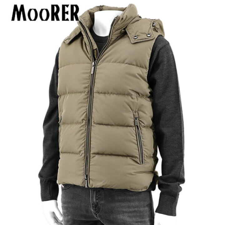楽天市場】ムーレー MooRER メンズ ダウンベスト FIRE WK グレージュ 
