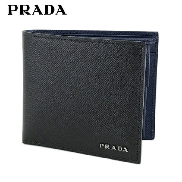 楽天市場 22春夏 プラダ Prada メンズ 2つ折り財布 サイフ Saffiano Bicolore 2mo738 C5s Nero Baltico F0g52 ブラック ネイビー 折財布 小物 プレゼント 誕生日 パーティー バレンタイン 父の日 クリスマス バイカラー 切替 メタルロゴ ワールドクラブ 19