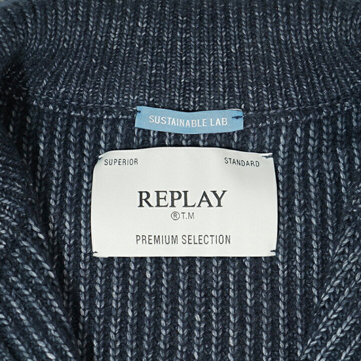 楽天市場】リプレイ REPLAY メンズ ジップアップニット UK4461 G23274 