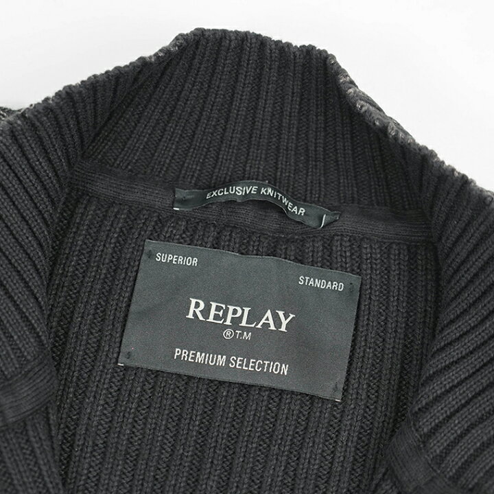 楽天市場】リプレイ REPLAY メンズ ジップアップニット UK4473 G21280Q 