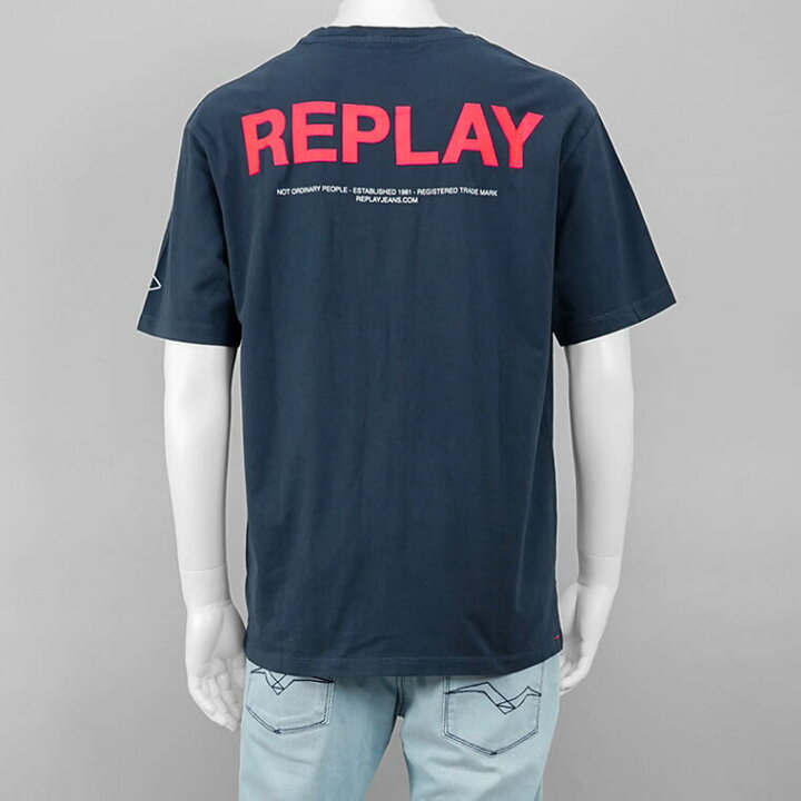 楽天市場】リプレイ REPLAY メンズ Tシャツ M6815 22662G ネイビー 277  