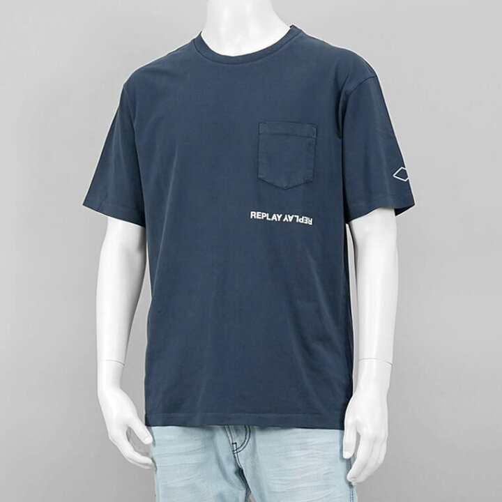 楽天市場】リプレイ REPLAY メンズ Tシャツ M6815 22662G ネイビー 277 