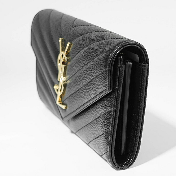 お値下げしました！イヴサンローラン 長財布 YSL カサンドラ レザー 黒 